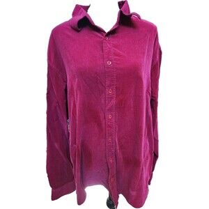 Thomas Pink of London Raspberry Brushed Cotton Button Front Shirt XL Designer